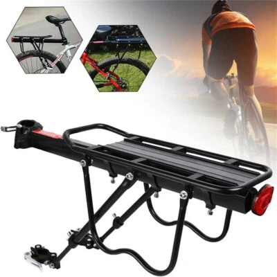 Aluminum Alloy Bike Rear Pannier Rack Quick Release Luggage Carrier Adjustable - Image 1 of 4