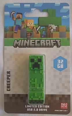 Official Minecraft Collector's Ed USB 2.0 Drive 32GB (CREEPER)  Brand New - image 1 of 4