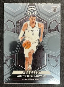Victor Wembanyama RC NBA Debut - 257 - Spurs - 2023-24 Panini Mosaic NBA - Picture 1 of 2