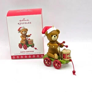 Hallmark Keepsake 2017 Santa Certified Bear Ornament 5th & Final Series WORKS - Picture 1 of 10