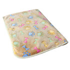 Cat Dog Puppy Pet Bone Paw Print Warm Coral Fleece Mat Soft Blanket Bed Pad 65