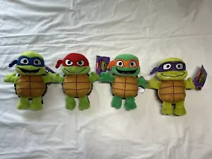 Teenage Mutant Ninja Turtles Mayhem Movie TMNT Set of 4 Plush - NEW w/tags - 8” - Picture 1 of 9