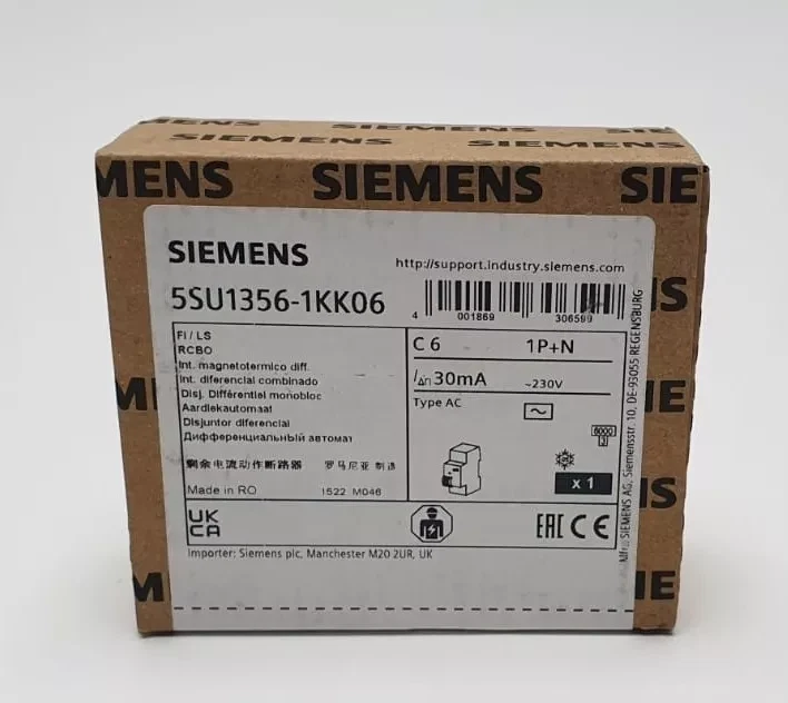 SIEMENS    5SU1356-1KK06  6A 1P+N RCBO - Image 1 of 1