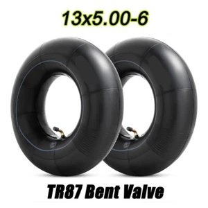 2Pcs 13x5.00-6 Inner Tube with TR87 Bent Valve Stem Replacement ATVs Lawn Mower - Picture 1 of 11