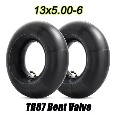 2Pcs 13x5.00-6 Inner Tube with TR87 Bent Valve Stem Replacement ATVs Lawn Mower - Image 1 of 4