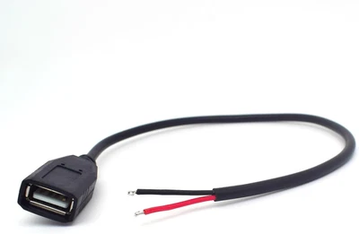20AWG Single Short USB Female Power Pigtail，0.3M/1Ft USB 2.0 a Female Jack Conne - Image 1 of 4