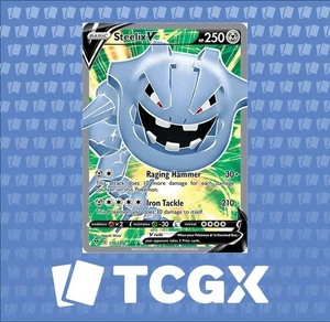 Pokemon - Steelix V (Full Art) - 176/185 - SWSH04: Vivid Voltage - Holo NM - Bild 1 von 1