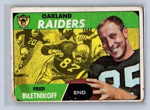 1968 Topps Fred Biletnikoff #168 - Imagen 1 de 2