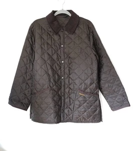 Barbour LIDDESDALE Steppjacke Blouson Mantel Herren Ex Small Braun 100% Nylon - Bild 1 von 9