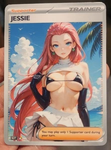 Jessie - Pokemon - Waifu - Goddess - DIY - Full Art - Glossy - Trainer Card - Picture 1 of 2