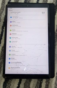 Samsung Galaxy Tab A (2019) 32GB T515, Wi-Fi + Cellular , 10.1 silver Cracked - Afbeelding 1 van 10