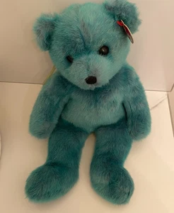 Ty Classic 2001 Lagoon the Teddy Bear Mottled Teal 14" - Picture 1 of 6