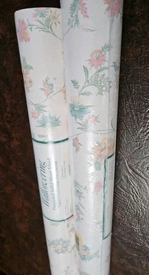 2 Papel Pintado Brewster Italiano Prepasado Blanco Floral Brillante Nuevo De Colección 3D Precioso  Foto 1 de 4