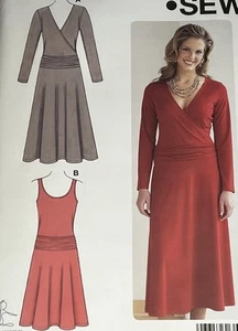 KWIK SEW Pattern 3536 Dress Drop Waist Gathered Overlay XS-XL New Sealed 2007 - Picture 1 of 3
