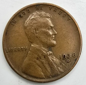 1938 D Lincoln Wheat Cent XF You Grade It! Penny Type Coin EF Free Ship! - Picture 1 of 4
