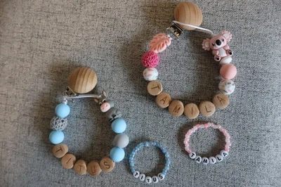 Personalisierte Schnullerketten – handgemacht mit Liebe - Bild 1 von 3