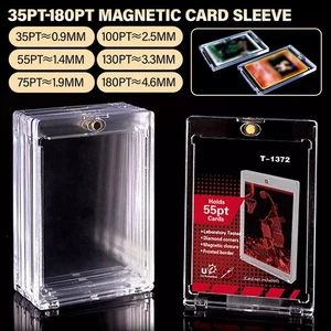 35-180PT Magnetic Trading Card Holder For Baseball Cards Hard Case UV Protection - Picture 1 of 19