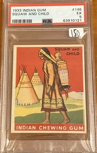 1933 Goudey Indian Gum (Series of 48) #146 Squaw And Child Psa 5 - Picture 1 of 2