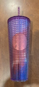 Starbucks Ombre Purple Red Orange Jewel Grid Venti Tumbler 24oz. NEW  - Picture 1 of 3