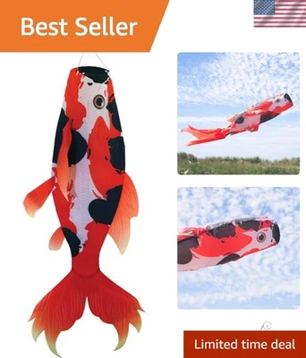 Stunning 48" Koi Fish Windsock - Durable Outdoor Decoration for Boats & Gardens - Image 1 of 4