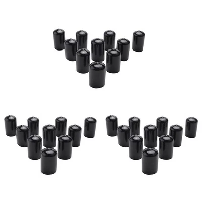 30Pcs Rubber End Caps 16mm ID PVC Round Tube Bolt  Cover Screw Thread8737 - Imagen 1 de 4