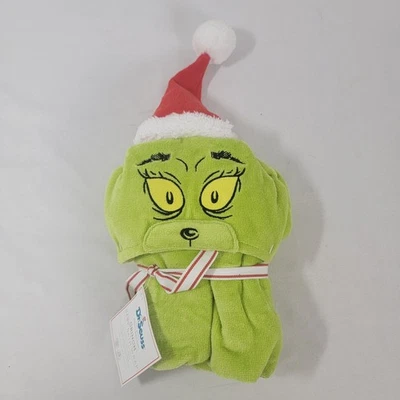 Toalla de baño para bebé The Pottery Barn Kids GRINCH Dr. Seuss NUEVA verde 2020 Foto 1 de 2