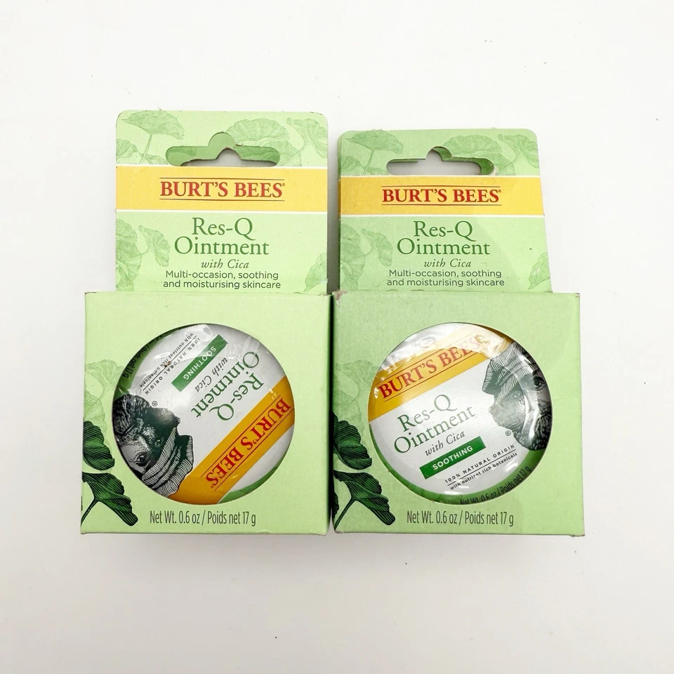 X4 Burt's Bees Res-Q Pomada con latas de Cica 0,6 oz Calmante Natural Foto 1 de 2
