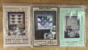 Vintage Quilt Pattern Booklet Debbie Mumm Watermelon Heart Schoolhouse Lot Of 3 - Picture 1 of 2