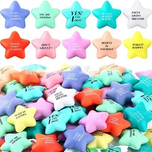 100 Pack Star Stress Balls Bulk Stress Relief Balls with Motivational Quotes ... - Picture 1 of 6