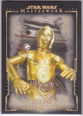 STAR WARS 2015 TOPPS MASTERWORK 10 C-3PO GOLD PARALLEL CARD 49/99 RARE - Image 1 of 2