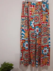 Shein Curve Pants W32 in Womens Retro Size 0XL Elastic Waist Hippy Colourful - Picture 1 of 10