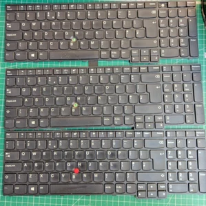 JOB LOT X3 Lenovo ThinkPad E570 E575 UK Keyboard 01AX189 SN20K93357 FOR PARTS - Afbeelding 1 van 2