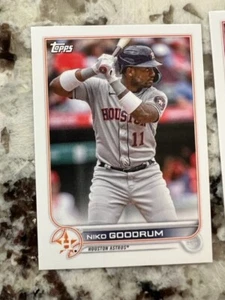 2022 MINI MLB TARJETA DE BÉISBOL HOUSTON ASTROS NIKO GOODRUM #US157 - Imagen 1 de 1