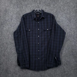JF J.Ferrar Shirt Men L Large Button-Up Blue Modern Fit Check Long Sleeve Casual - Picture 1 of 10