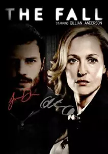 THE FALL SIGNED PHOTO POSTER 12"X8" A4 Gillian Anderson & Jamie Dornan - Picture 1 of 1