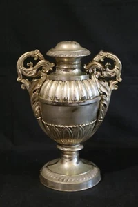 porta palme vaso d'altare inizio XIX secolo ottone argentato lombardo veneto - Picture 1 of 24