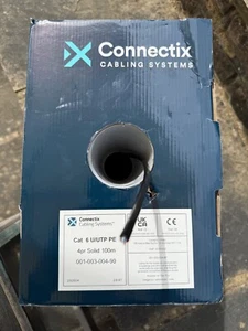 Câble réseau Ethernet Connectix Cat 6 U/UTP PE (60M+) adapté à l'extérieur - Photo 1/3