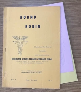 Round Robin. "Borderland Sciences Research Associates" No. 3 Vol. X. 1954 - Picture 1 of 9