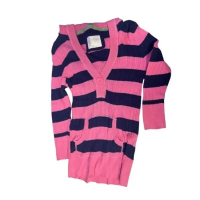 Suéter Justice Niña Talla 18 Rosa y Azul Marino Rayas TOTALMENTE NUEVO Foto 1 de 3