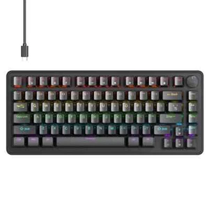 Mechanical Gaming Keyboard 75% Wired with Multi-Media Knob and Key Backlighting - Picture 1 of 11