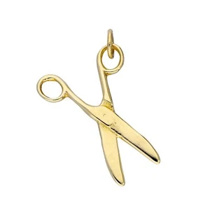 Heavy 9ct Gold Scissors Charm / Charms - Picture 1 of 1