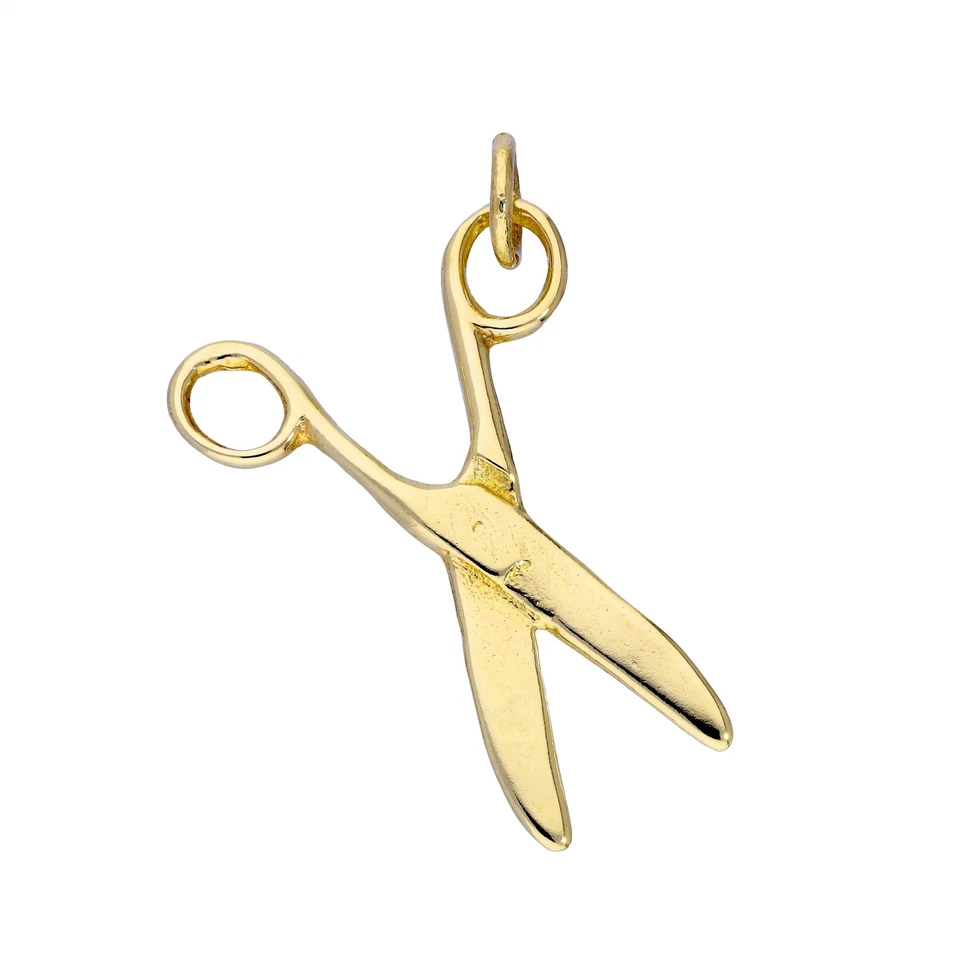 Heavy 9ct Gold Scissors Charm / Charms - Image 1 of 1