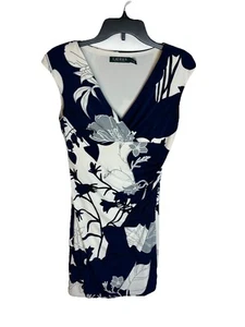 Ralph Lauren Shift Dress Size 4 Side Gathered Skirt Knee Length Cap Sleeves - Picture 1 of 10