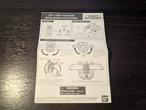 Vintage Rare Bandai Sabans Beetleborgs Beetle Bonder Instructions Only! - Bild 1 von 2