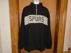 San Antonio Spurs Majestic Hardwood Classics 1/4 Zip Pullover Shirt 2XL 3XLT 4XL - Picture 1 of 4