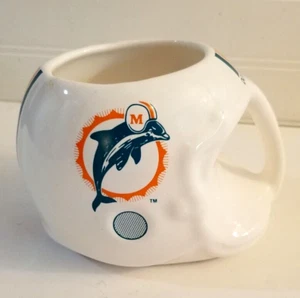 Vintage Miami Dolphins Ceramic Helmet Shaped Mug By Sports Concepts - Picture 1 of 13