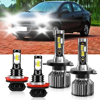 Bombilla de faro LED haz alto bajo + luz antiniebla 6500 k para Chevrolet Aveo 2017-2019 Foto 1 de 4