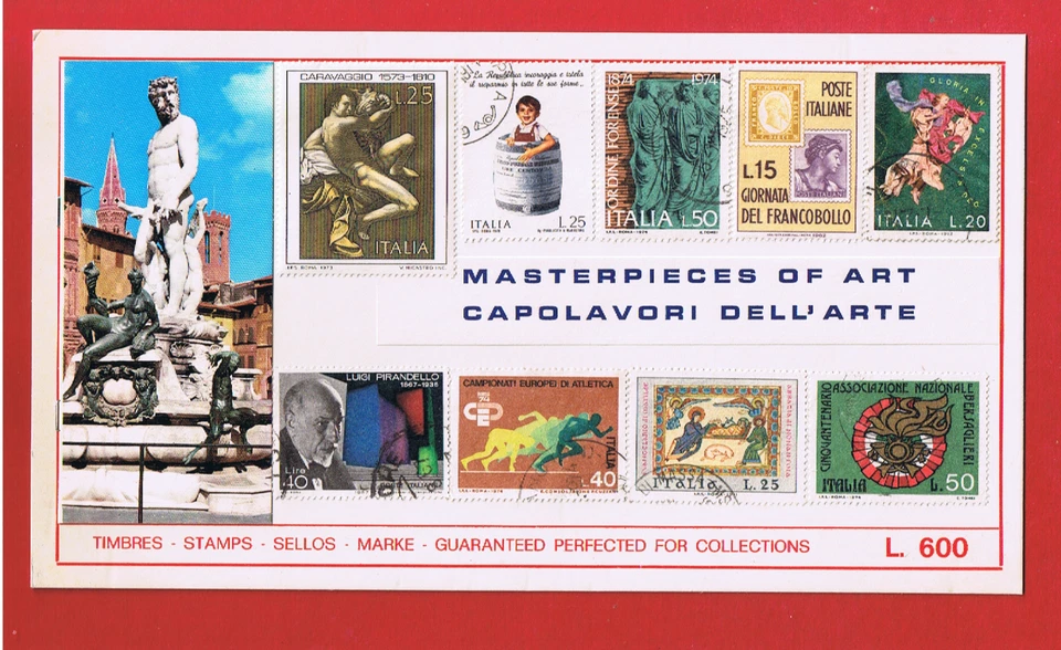 Italy VF used  Masterpieces of Art  Numerals   Free S/H - Image 1 of 1