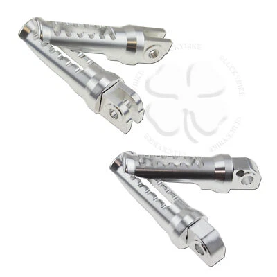 Juego de estriberas delanteras traseras GP plateadas para Yamaha YZF R1 R6 R3 kit piloto pasajero Foto 1 de 3