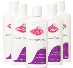 DivaWash pH Balanced Natural Cleaner 6 Oz Set of 5 - Picture 1 of 3